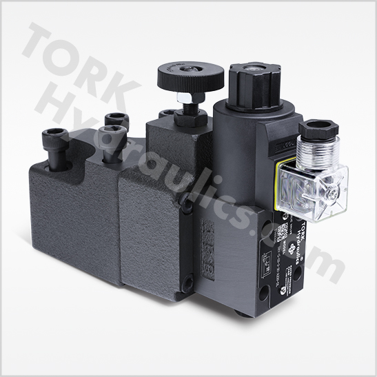 SRVG series solenoid operated relief valves tork hydraulics